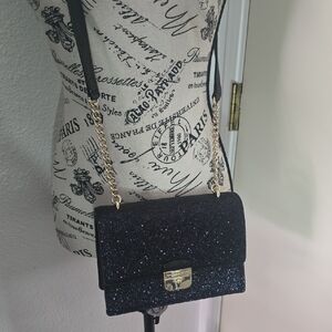 Kate Spade ♠️ Elegant Black Rainbow Glitter Flap Crossbody Bag (NWT)🖤✨️🖤